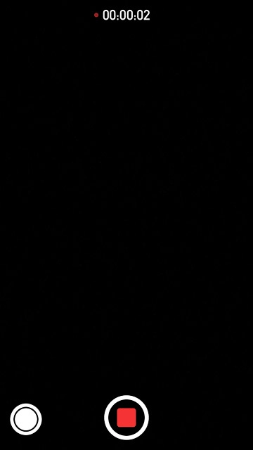 Press the stop icon to stop recording.The video clip is automatically saved.