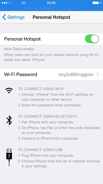 Press the indicator next to