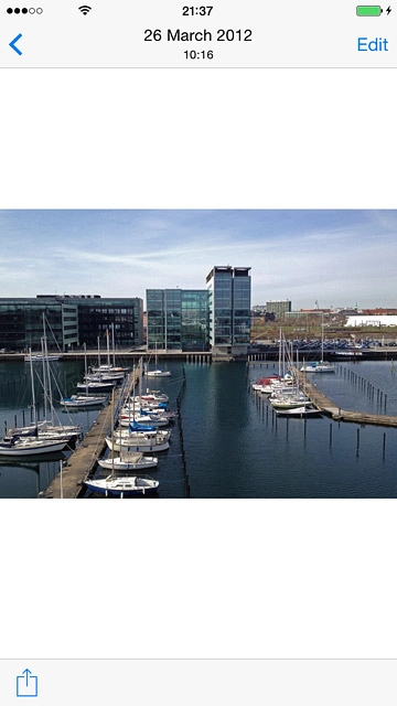 Make sure the other device is turned on and is ready to connect via AirDrop.Press the share icon.