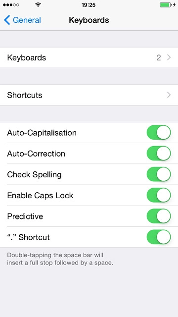 Press the indicator next to 