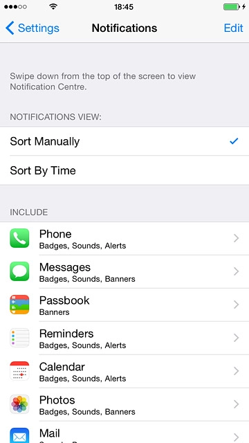 Press Sort Manually or Sort By Time.