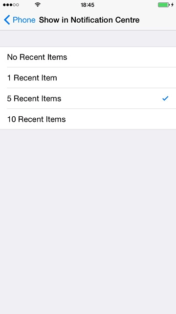 Press the field in the top left corner of the display.