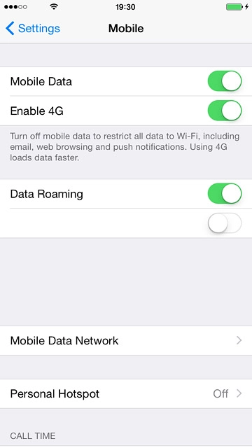 Press the indicator next to 