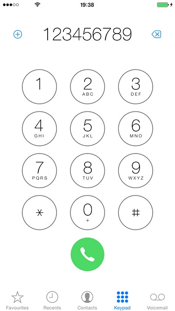 Key in the required number and press the call icon.