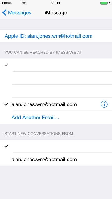 Follow the instructions on the display to log on.Press Add Another Email....