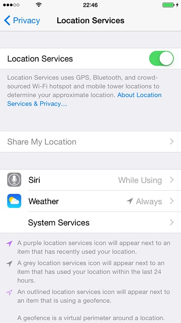 Press the required application.