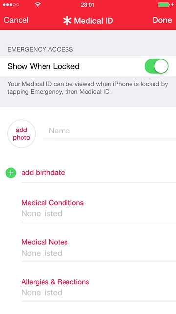 Press Name and key in your name.