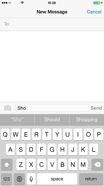 Press the required word to insert it.