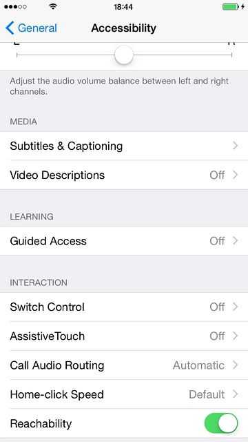 Press General to save the setting.