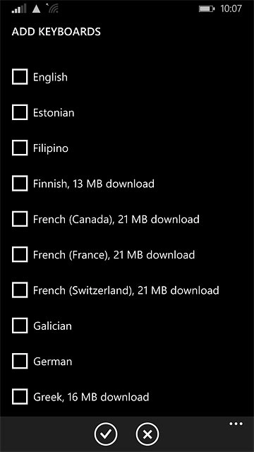 Press the required language to add it.