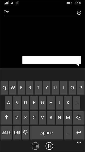 Press the language key until the required writing language has been selected.