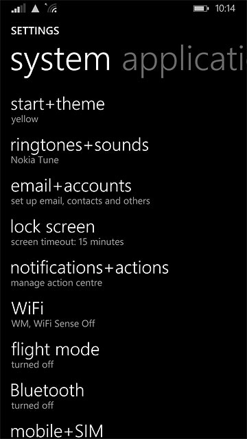 Press ringtones+sounds.