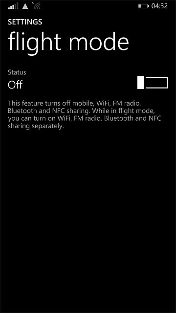 Press the indicator next to 