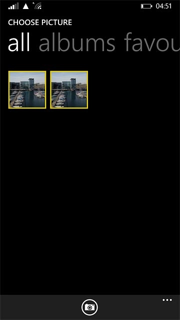 To use a saved picture:Go to the required folder.Press the required picture.