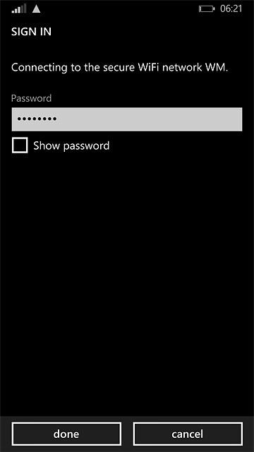 Follow the instructions on the display to key in security settings, if required, and press done.