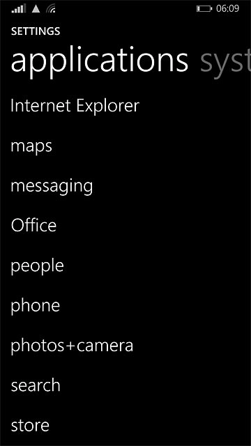 Slide your finger left on the display to find applications.