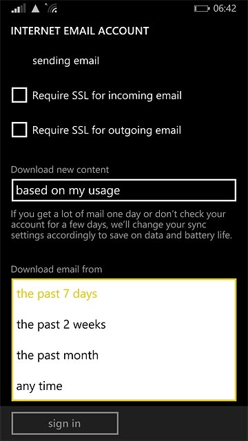 Press the required period or any time.