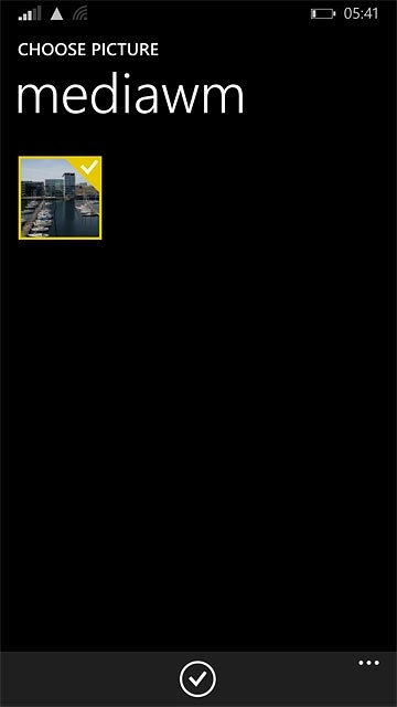 Press the confirm icon.