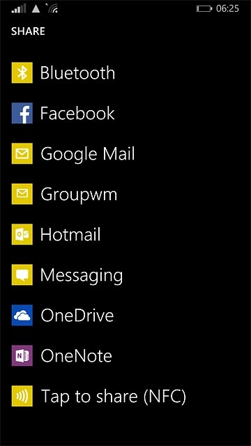 Press Bluetooth.Your phone now searches for devices and after a moment, a list of Bluetooth devices within range is displayed.