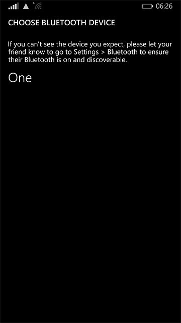 Press the required Bluetooth device.The file is sent.