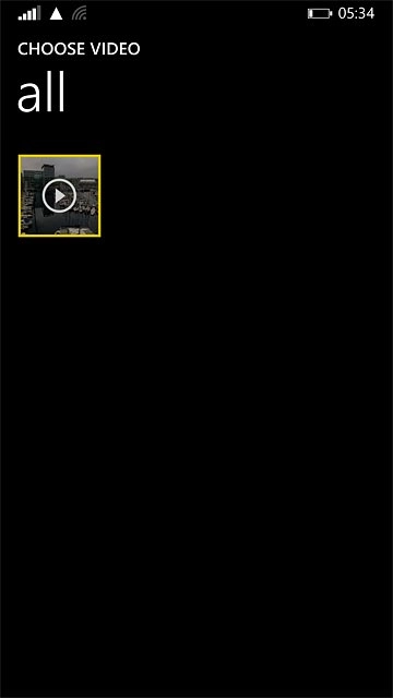 Press the required video clip.