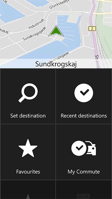 Press Set destination.