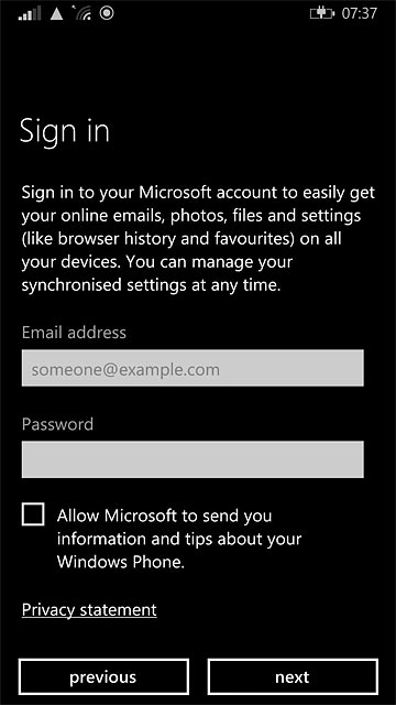 Press the field below 