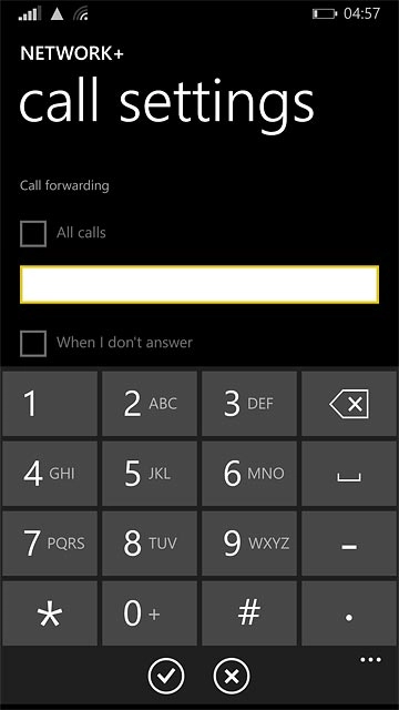 Key in +61414121121 and press the confirm icon.