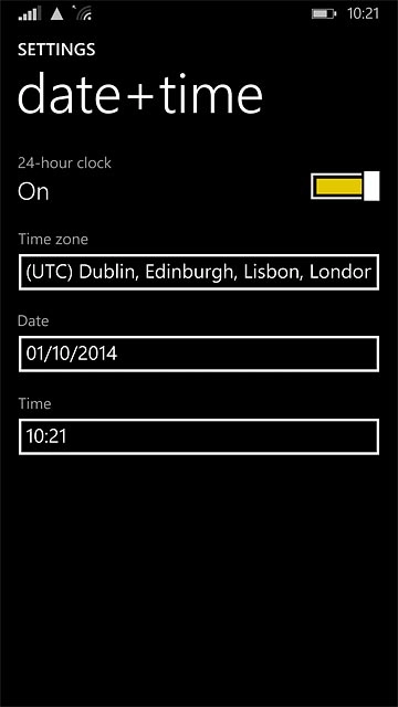 Press the field below 