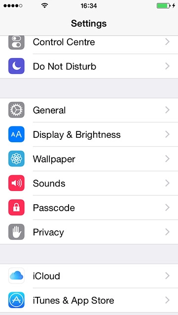 Press iTunes & App Store.
