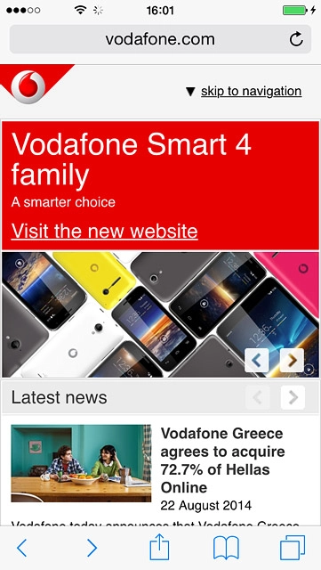 Press the menu icon.