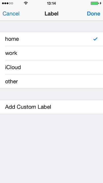 If you select Add Custom Label: