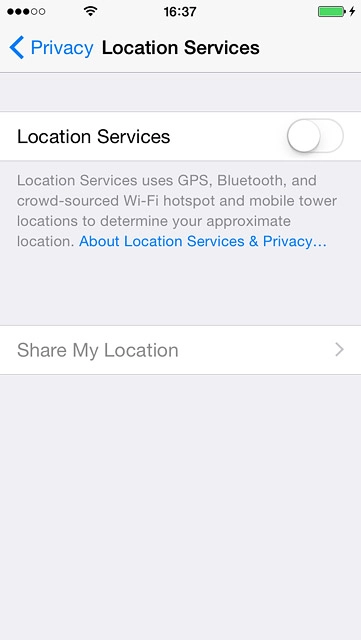 Press the indicator next to 
