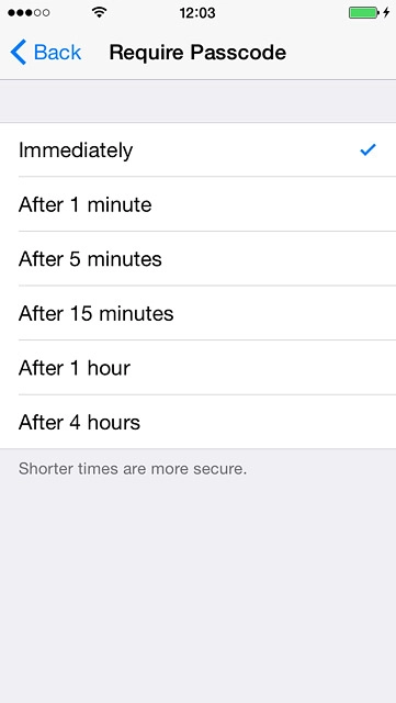 Press Immediately or the required period.