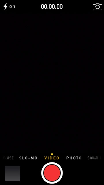 Press the video light icon.