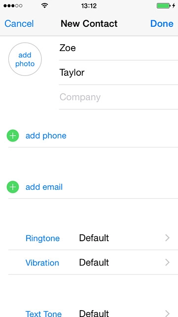 Press add phone and key in the required phone number.