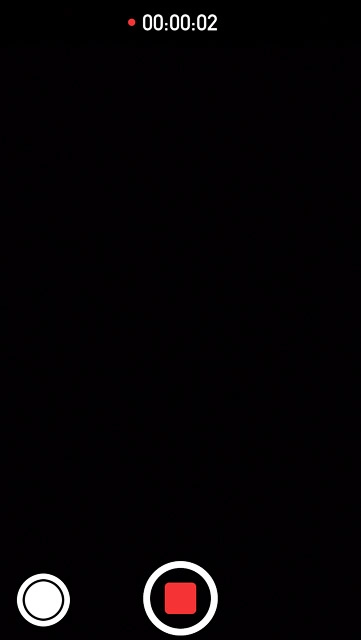 Press the stop icon to stop recording.The video clip is automatically saved.