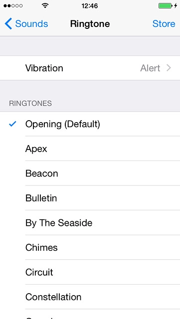 Press the different ring tones to listen to them.