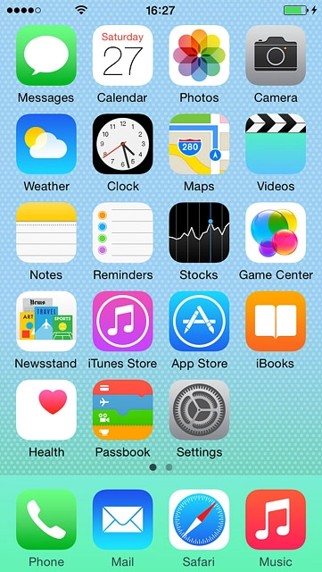 Press and drag the status bar at the top of the display downwards.