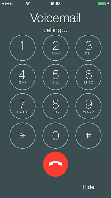 Press the end call icon to end the call.