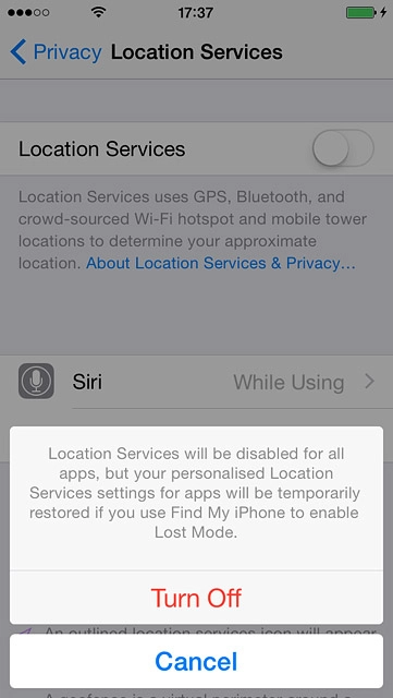 If you turn off the function:Press Turn Off.