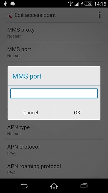 Key in 8080 and press OK.