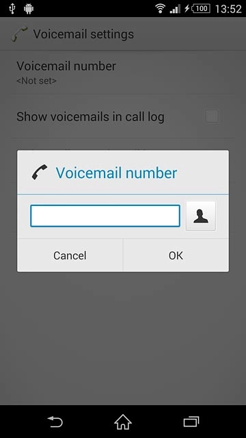 Key in +61414121121 and press OK.