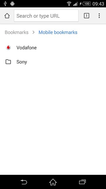 Press the required bookmark.
