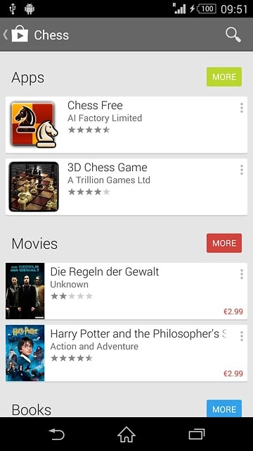 Press the required app.
