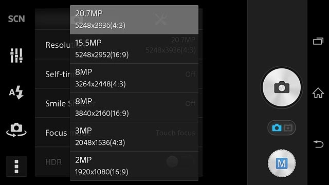 Press the required resolution.