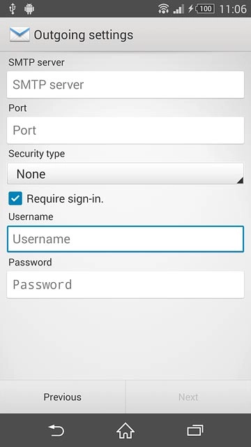 If you turn on SMTP authentication:Press the field below 