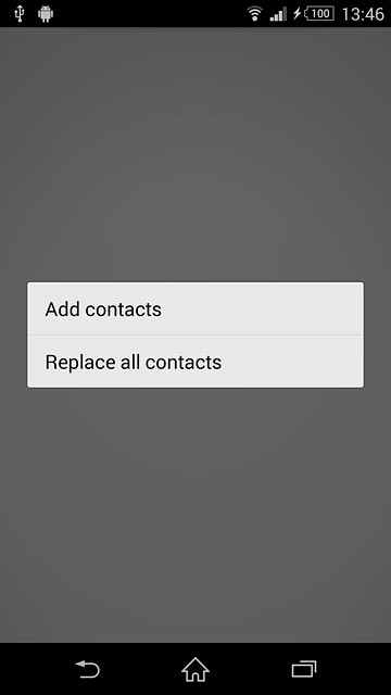Press Add contacts or Replace all contacts.