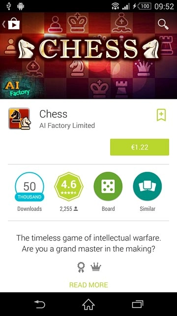 To buy an app:Press the price.