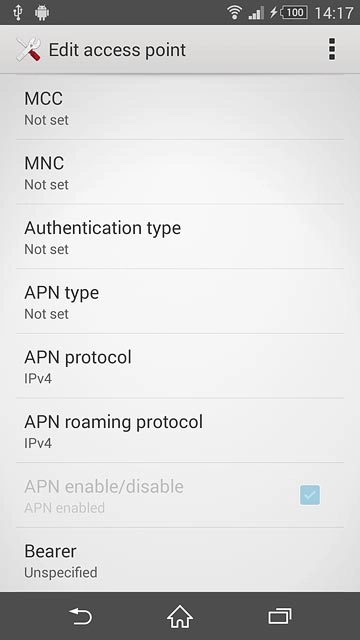 Press the menu icon.